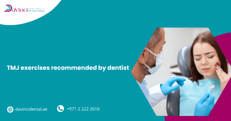 TMJ exercises recommended by the dentist