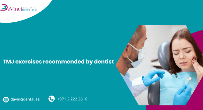TMJ exercises recommended by the dentist